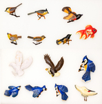 Bird Pins by Michio Iwao