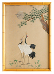 Bunka Shishu (embroidery thread-painting) of Cranes by Rui Tominaga Maruyama