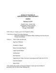 2011.02.10 Board of Trustees Meeting Minutes by Northeastern Illinois University Board of Trustees