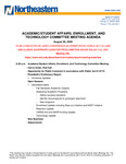 2020.08.20 - Academic/Student Affairs, Enrollment, and Technology Committee Meeting Minutes by Northeastern Illinois University Board of Trustees