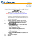 2022.10.13 - Academic/Student Affairs, Enrollment, and Technology Committee Meeting Minutes by Northeastern Illinois University Board of Trustees