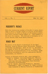 Current Report- May 10, 1967 by Office of the President Staff