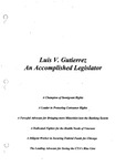 Biography and Legislative Accomplishments by Office of Representative Luis V. Gutiérrez