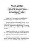 Speeches, Statements, and/or Remarks - 2013 by Office of Representative Luis V. Gutiérrez