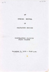 1970 - An Evening Recital of Graduating Seniors