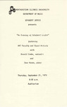 1978 - An Evening of Schubert Lieder