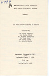 1979 - UNI Music Talent Scholars in Recital