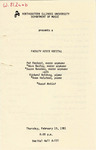 1981 - Faculty Voice Recital