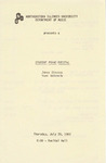 1982 - Student Piano Recital