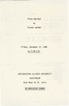 1982 - Piano Recital