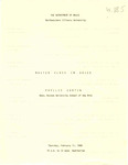 1988 - Master Class in Voice