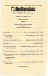 2012 - Senior Voice Recital