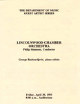 1993 - Lincolnwood Chamber Orchestra by NEIU Music Department