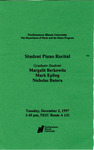 1997 - Student Piano Recital by NEIU Music Department