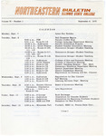 Northeastern Illinois State College Bulletin, September - December 1970