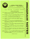 Program Notes- Nov. 1978