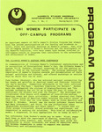 Program Notes- Mar. 1980 by Women's Studies Program Staff