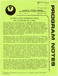 Program Notes- May 1980
