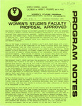 Program Notes- Nov. 1981 by Women's Studies Program Staff