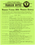 Program Notes- Winter 1984 by Women's Studies Program Staff
