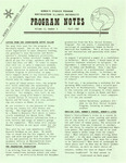 Program Notes- Fall 1987 by Women's Studies Program Staff