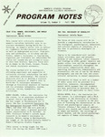 Program Notes- Fall 1988