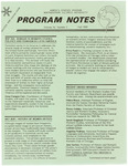 Program Notes- Fall 1989 by Women's Studies Program Staff