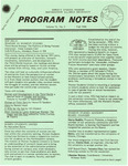 Program Notes- Fall 1990 by Women's Studies Program Staff