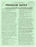 Program Notes- Fall 1991 by Women's Studies Program Staff