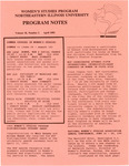 Program Notes- Apr. 1993 by Women's Studies Program Staff