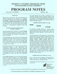 Program Notes- Mar. 1994 by Women's Studies Program Staff