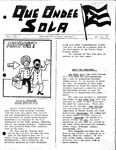 Que Ondee Sola - January 1972