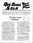 Que Ondee Sola- September 1975