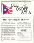Que Ondee Sola- April 1977