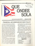 Que Ondee Sola- January 1978 by Ardela Cerda