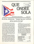 Que Ondee Sola- March 1978 by Ardela Cerda