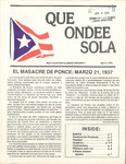 Que Ondee Sola- April 1978 by Ardela Cerda