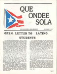 Que Ondee Sola- December 1979 by Que Ondee Sola Staff