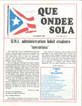 Que Ondee Sola- November 1981