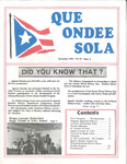 Que Ondee Sola- December 1982