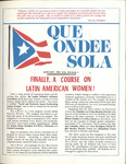 Que Ondee Sola- January 1984