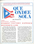 Que Ondee Sola- April 1984