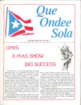 Que Ondee Sola- January 1986