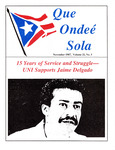 Que Ondee Sola- November 1987