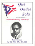 Que Ondee Sola- June 1988 by Robertico Medina