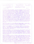 University Theatre Company Newsletter- Fall 1987, no. 2