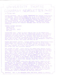 University Theatre Company Newsletter- Fall 1987, no. 6 by UTC Staff