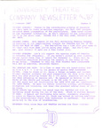 University Theatre Company Newsletter- Fall 1987, no. 8