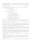 University Theatre Newsletter- Fall 1988, no. 3 by UTN Staff
