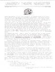 University Theatre Newsletter- October 29, 1990 by UTN Staff